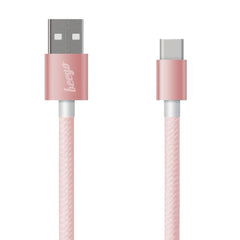 Beeyo USB-C 2Amp Twine Laddningskabel - Rosa