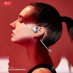 Bluetooth Bone Conduction Trådlös Handsfree hörlurar XO -Lila