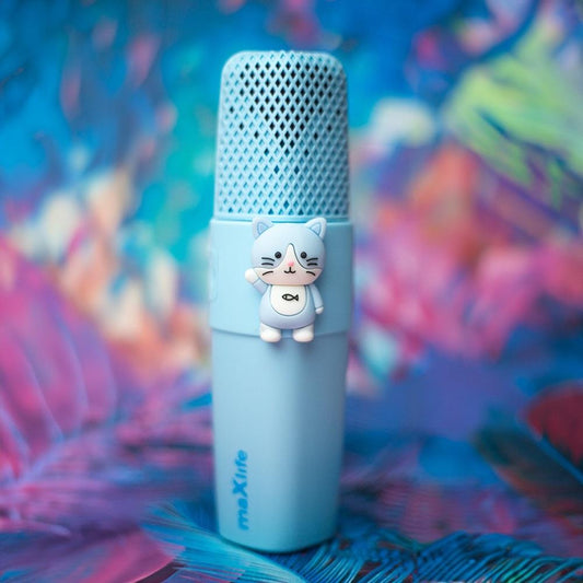 Bluetooth Karaoke Mikrofon med Högtalare kitty - Blå