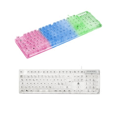DELTACO Gaming Tangentbord Rainbow LED Transparent Design Nordisk Layout Membranbrytare