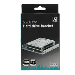DELTACO Monteringsram 2x2.5" till 3.5" HDD/SSD – Intern Adapter, Silver (RAM-8A)