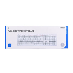 DELTACO Trådbundet Slim Tangentbord USB – 105 Tangenter, Nordisk Layout, 13 Medieknappar, Vit