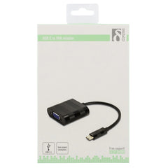 DELTACO USB-C till VGA Adapter – USB 3.2 Typ C till VGA – Svart