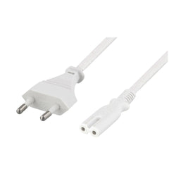 Deltaco Strömkabel CEE 7/16 till IEC C7 – 1m – Eurokontakt till Figure 8