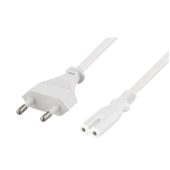 Deltaco Strömkabel CEE 7/16 till IEC C7 – 3m – Eurokontakt till Figure 8