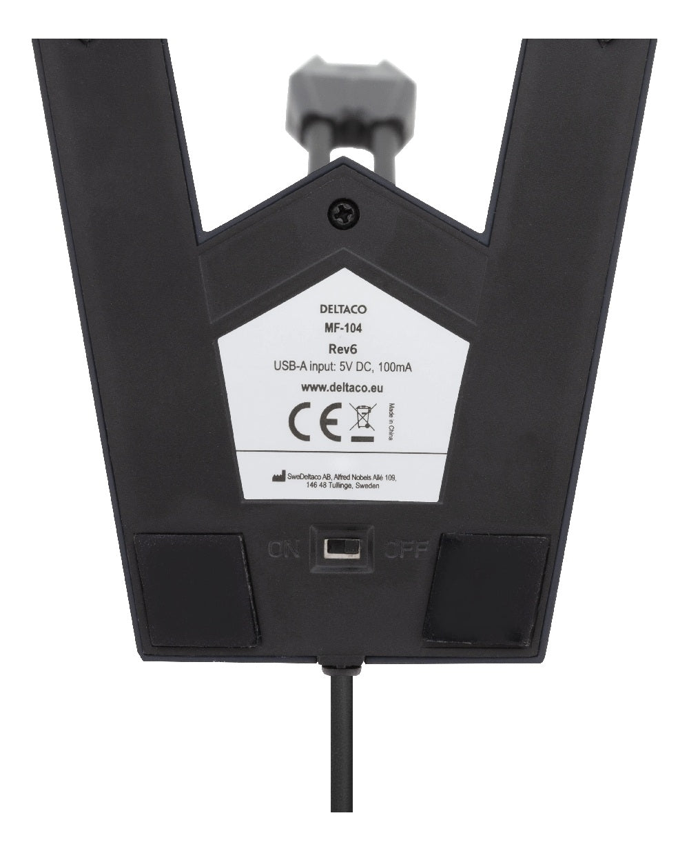 Deltaco USB Desktop Mikrofon – 100Hz–1kHz – -21dB – Justerbar – Plug & Play
