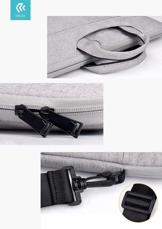 Devia Justyle MacBook / Laptopväska 15.4"–16.2" – Vattentät & Stötsäker, Svart