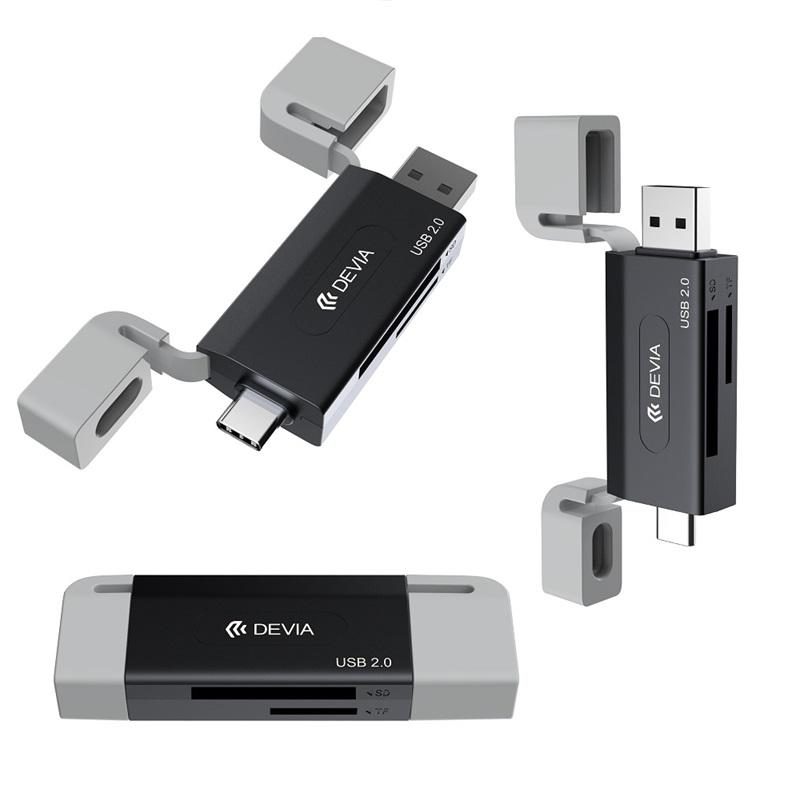 Devia Smart Series USB+Type-C 2.0 till SD/TF 2-i-1 Kortläsare card reader