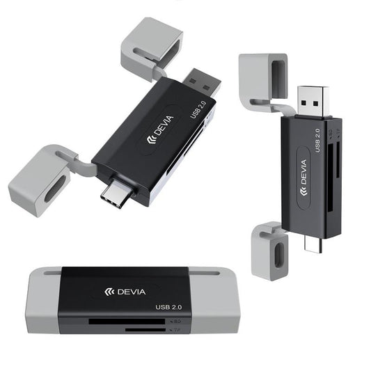 Devia Smart Series USB+Type-C 2.0 till SD/TF 2-i-1 Kortläsare card reader