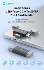 Devia Smart Series USB+Type-C 2.0 till SD/TF 2-i-1 Kortläsare card reader