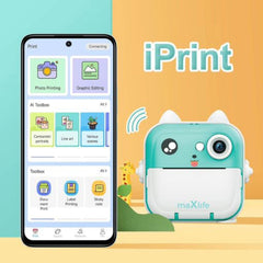 Digitalkamera för Barn Med Thermal Skrivare Bluetooth 4.0 Maxlife MXPC-100 Rosa
