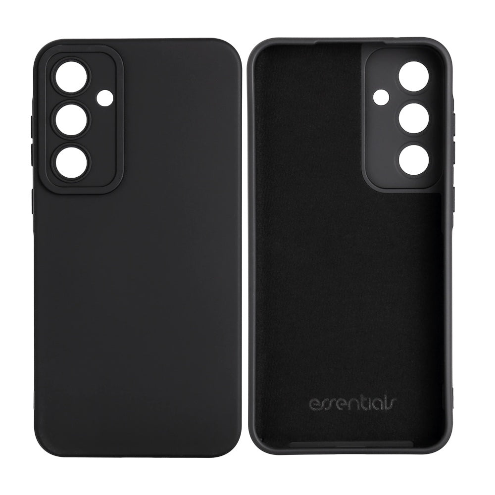 Essentials Silikonskal för Samsung Galaxy A55 5G – Slimmat Skyddsfodral Svart