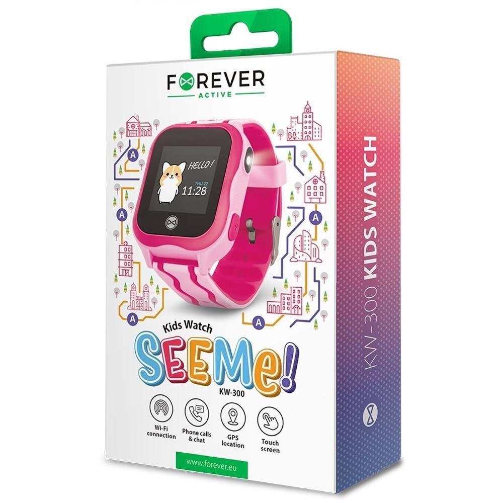 FOREVER GPS WI-FI Barn Smartklocka See Me KW300 Rosa