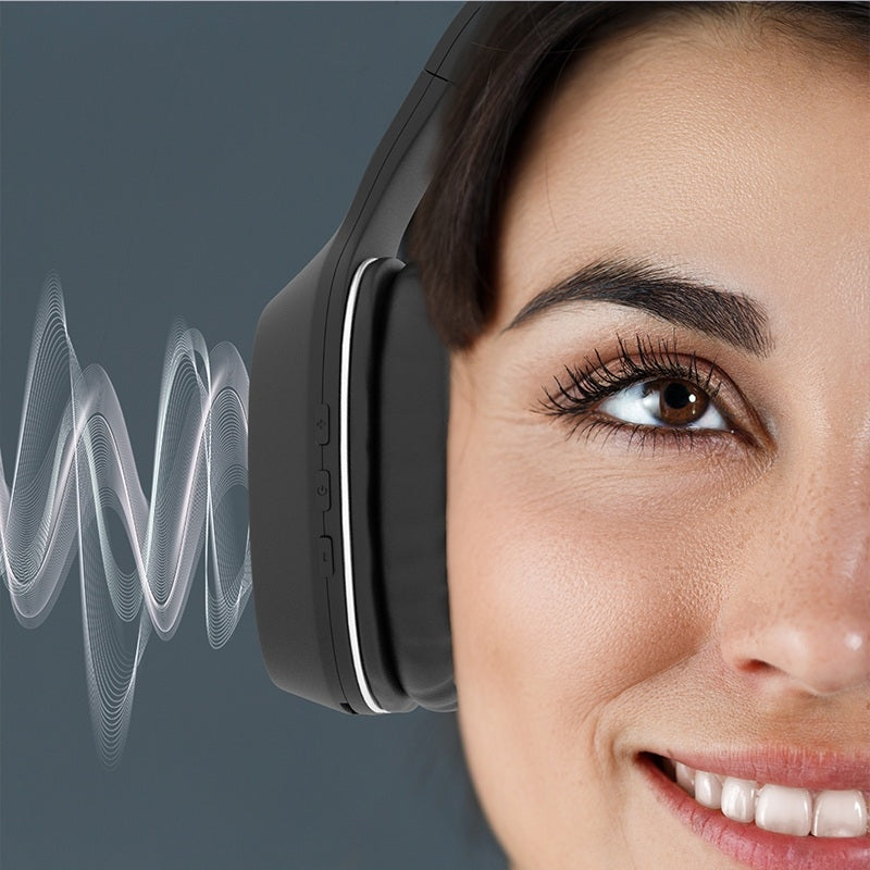 FOREVER Trådlösa Bluetooth 5.1 Hörlurar, AUX, Med Mikrofon Svart
