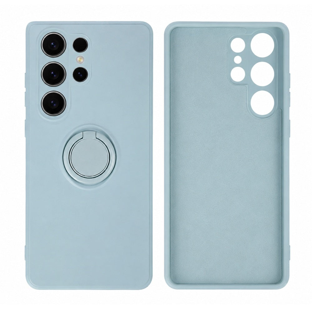 Finger Grip Samsung Galaxy S23 Ultra Skal med Ringhållare Ljusgrön