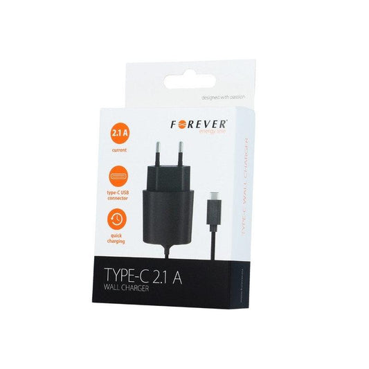 Forever 2.1A USB-C Travel Charger Väggladdare