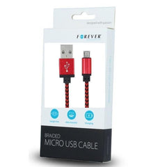 Forever Braided Micro USB Data SYNC Kabel - 100cm