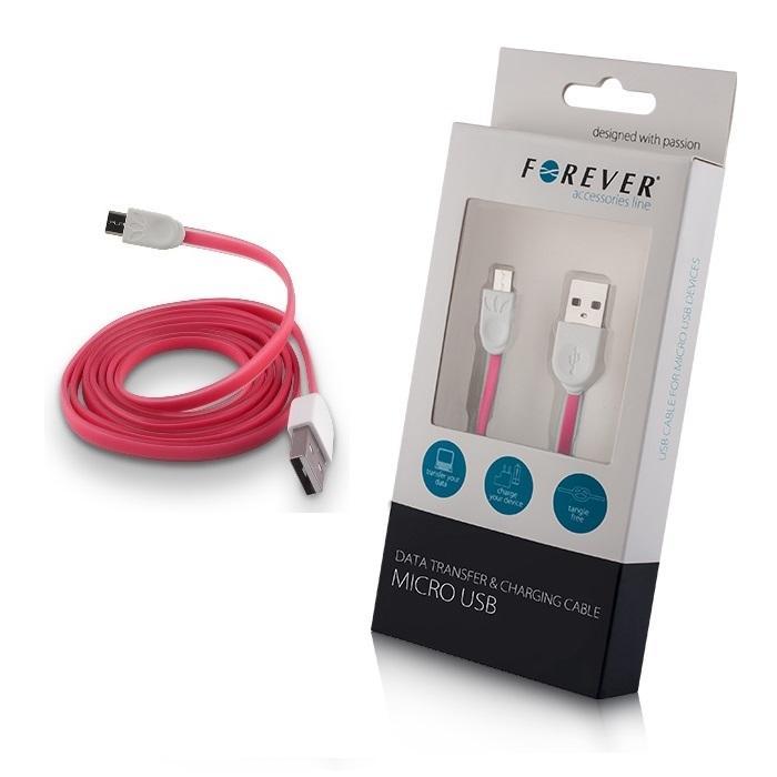 Forever Micro USB Data SYNC Kabel 100cm - Rosa