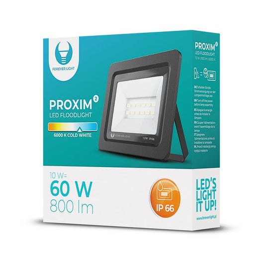 Forever PROXIM II 10W |6000K| IP66 LED Floodlight  - Kallvit