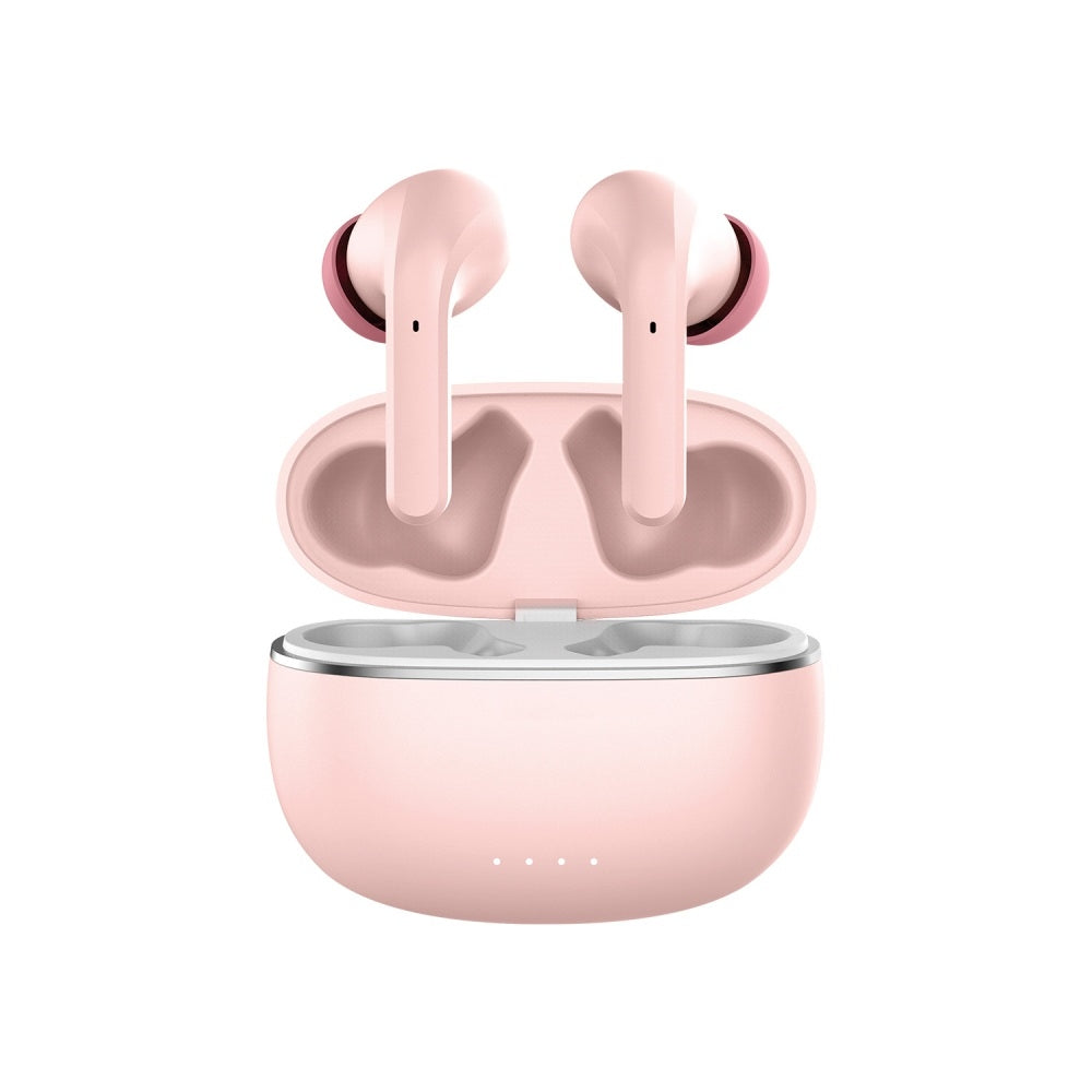 Forever TWE-210 Bluetooth 5.3 Hörlurar – ANC, TWS, 36h Speltid, USB-C, Rosa