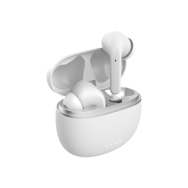 Forever TWE-210 Bluetooth 5.3 Hörlurar – ANC, TWS, 36h Speltid, USB-C, Vit