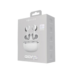 Forever TWE-210 Bluetooth 5.3 Hörlurar – ANC, TWS, 36h Speltid, USB-C, Vit