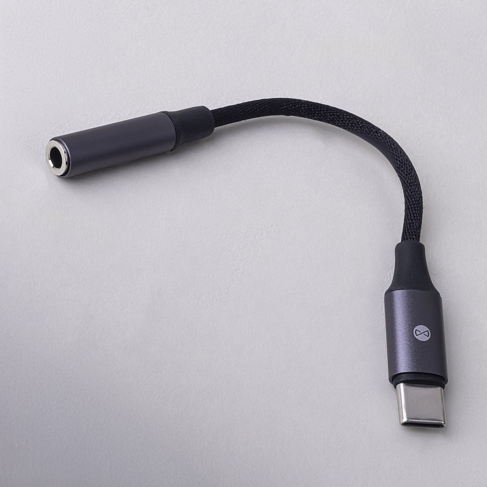 Forever USB-C till 3,5 mm AUX Adapter – Hörlursadapter med Mikrofonstöd