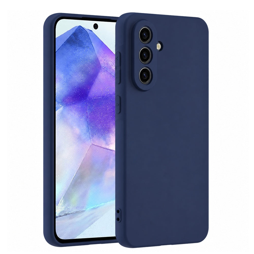 För Samsung Galaxy A27 5G - Silicon Matt TPU Mjuk Skal - Mörkblå
