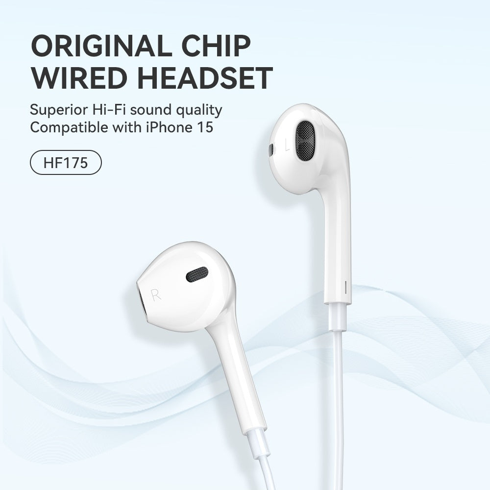 För iPhone 17/16/15 kompatibla USB-C In-Ear Hörlurar med Mikrofon EarPods