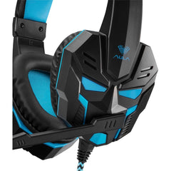 Gaming Headset Hörlurar AULA Prime Stereo Basic - Svart/Blå