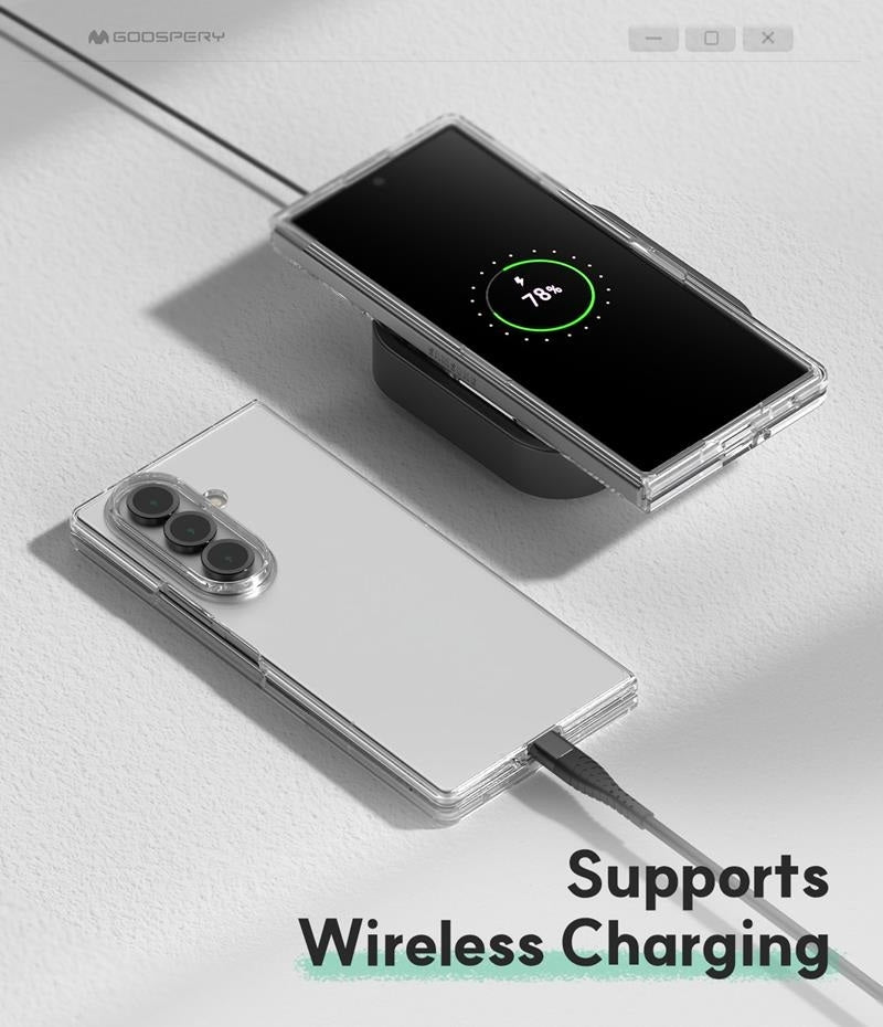 Goospery Skal för Samsung Galaxy Z Fold 7– Mercury Hard PC Transparent Skydd