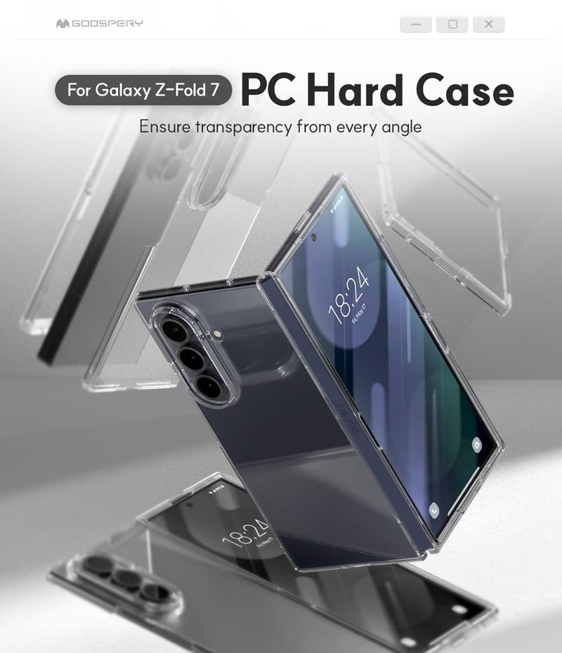 Goospery Skal för Samsung Galaxy Z Fold 7– Mercury Hard PC Transparent Skydd