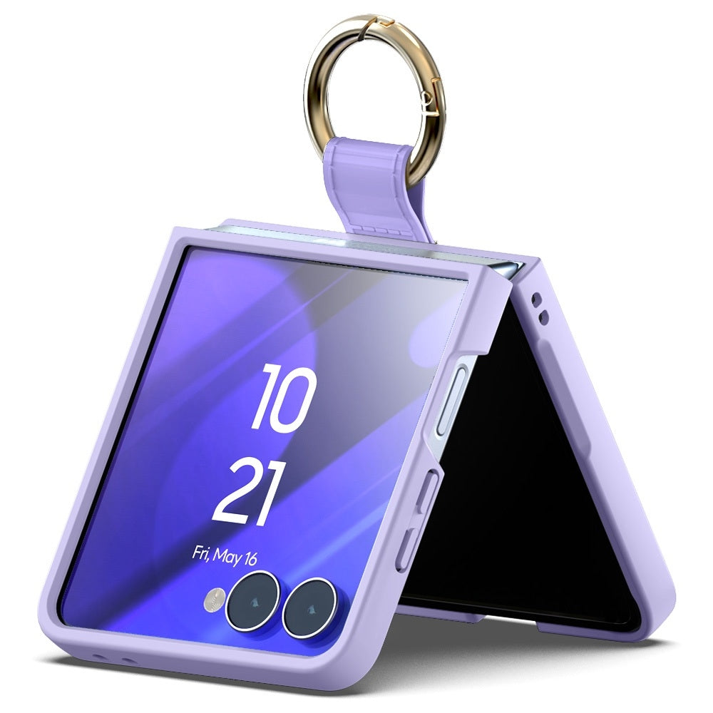 Goospery skal för Samsung Galaxy Z Flip8 med Mercury Gold Ring / Stativ - Lila