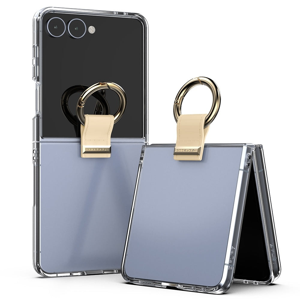 Goospery skal för Samsung Galaxy Z Flip8 med Mercury Golden Bell Ring / Hållare