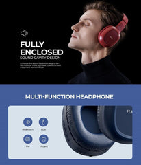 HAVIT Stereo On-Ear Trådlösa Bluetooth V5.1 Hörlurar AUX/TF/ FM