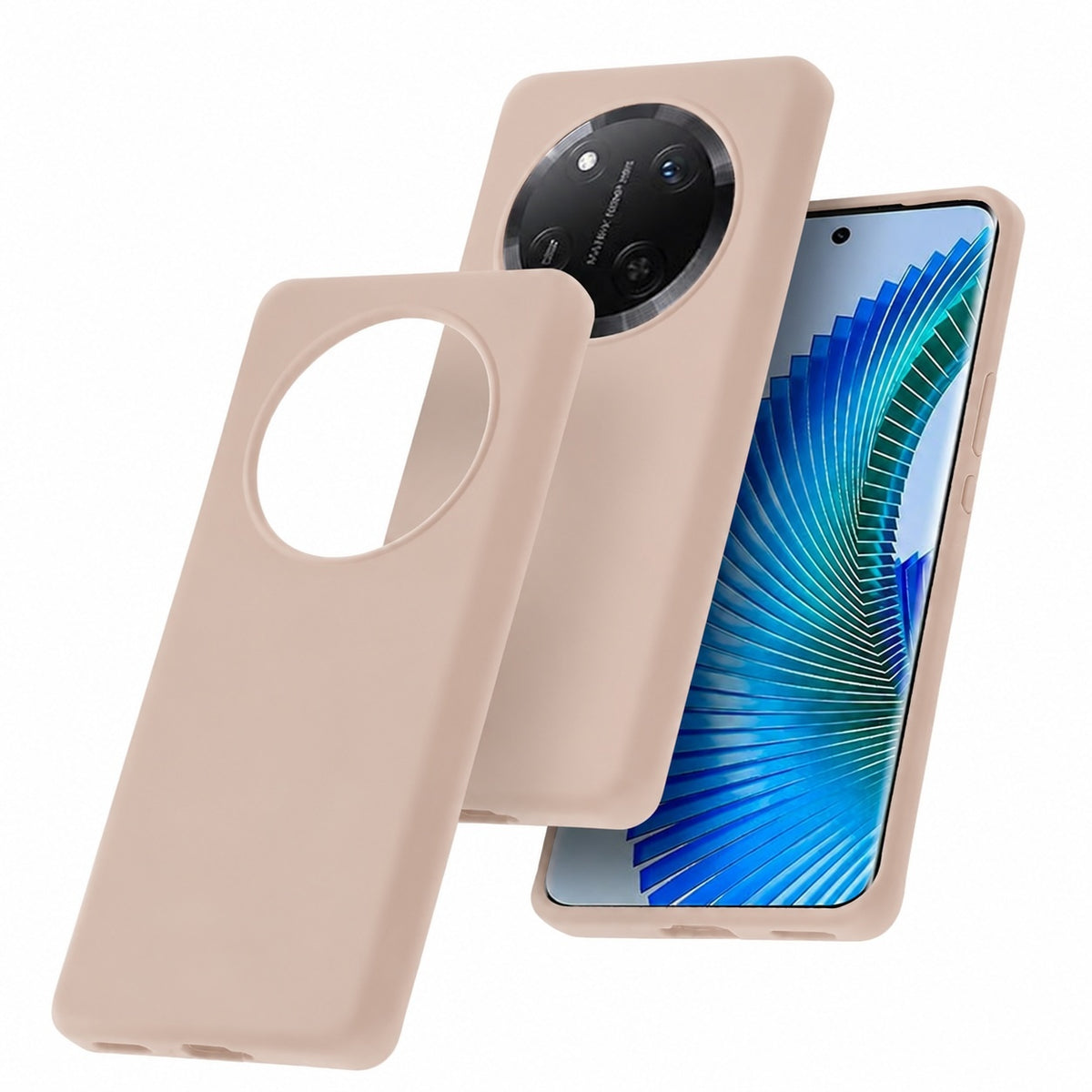 Honor Magic 7 Pro - Extra Stöttåligt Slim Silicon Mjuk Skal beige