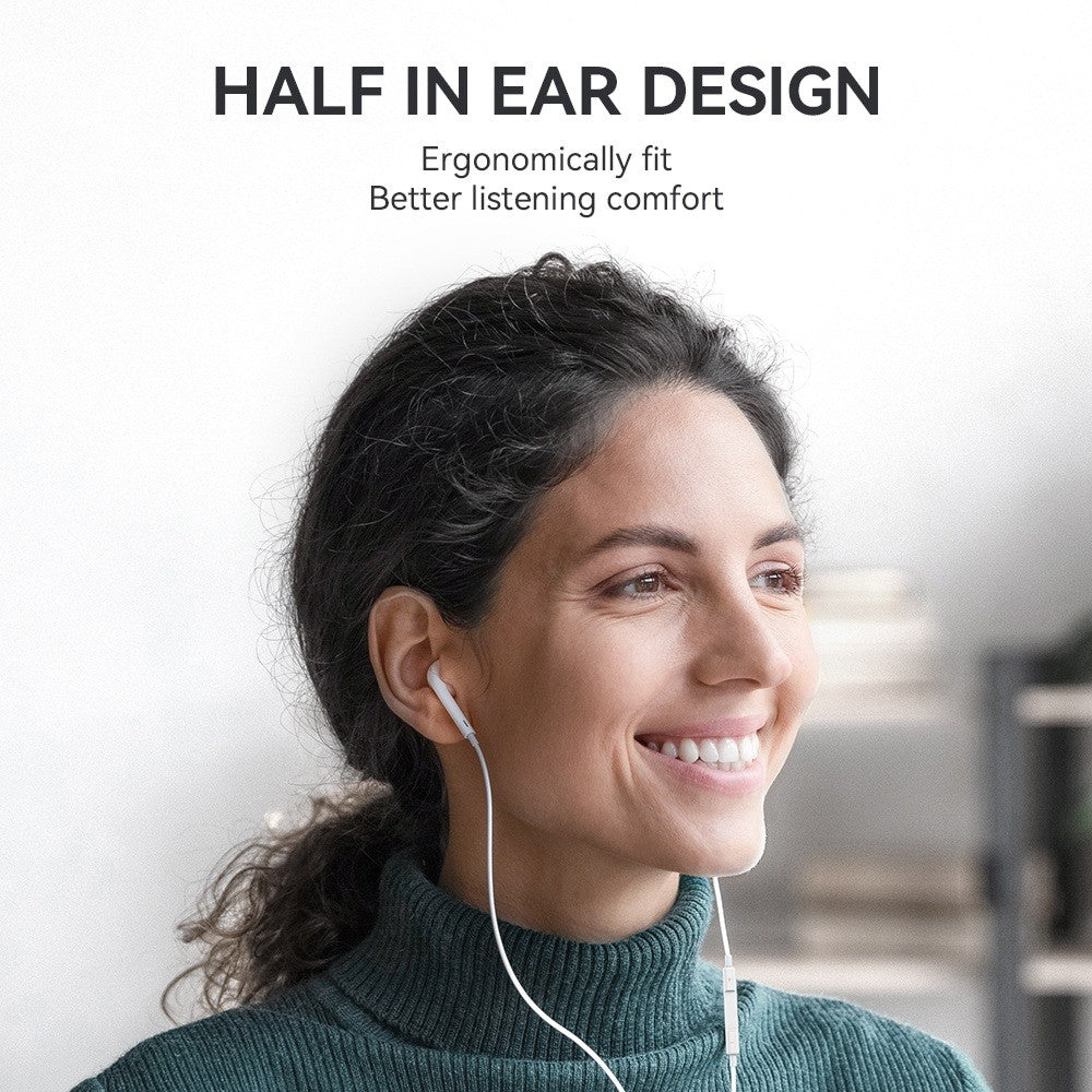 Kompatibel iPhone in-ear hörlurar, iPhone X/11/12/13/14 - Vit