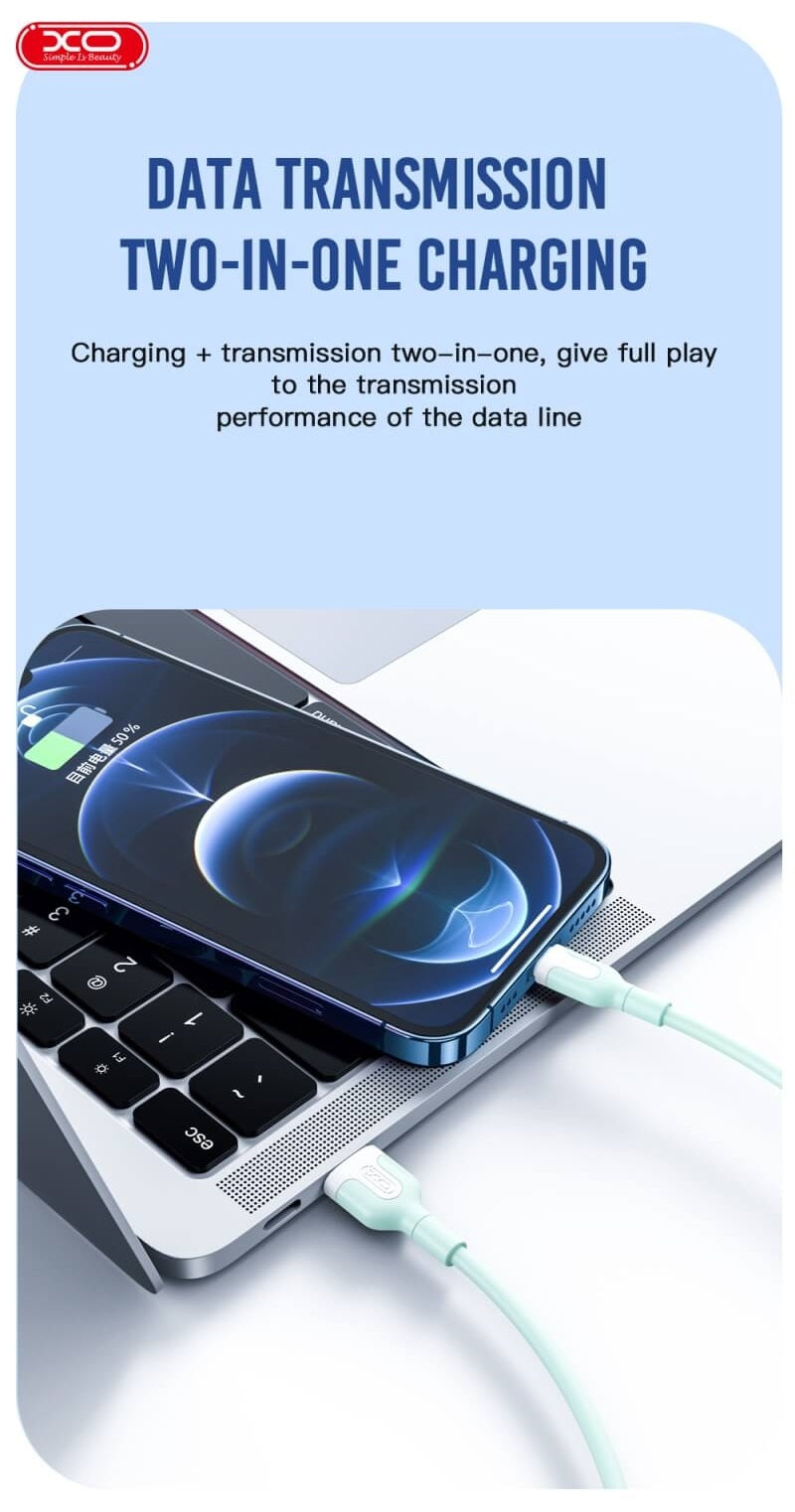 Lightning Laddkabel för iPhone – Snabbladdning & Dataöverföring 1m Vit