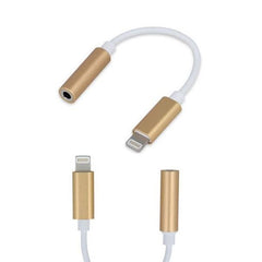 Lightning till 3,5 mm Aux Audio Jack Adapter, iPhone - Guld