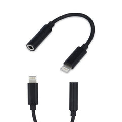 Lightning till 3,5 mm Aux Audio Jack Adapter, iPhone - Svart