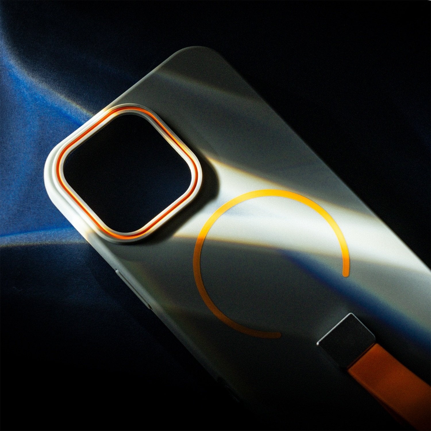 Loop Thin Mag skal För iPhone 15 - MagSafe med fingerhållare Grå