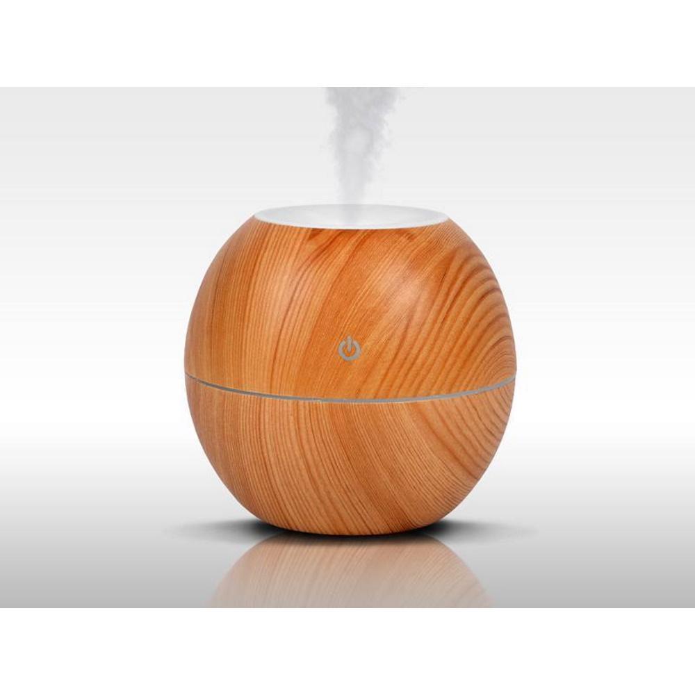 Luftfuktare Aroma Diffuser 4 färger upplyst 130ml Ljus trä