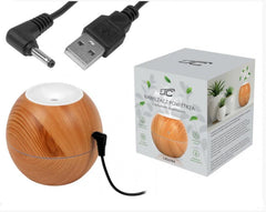 Luftfuktare Aroma Diffuser 4 färger upplyst 130ml Ljus trä