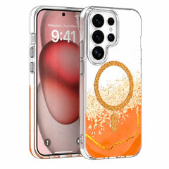 MagSafe Epoxy Skal för Samsung S26 Ultra Transparent 3D Effekt Orange