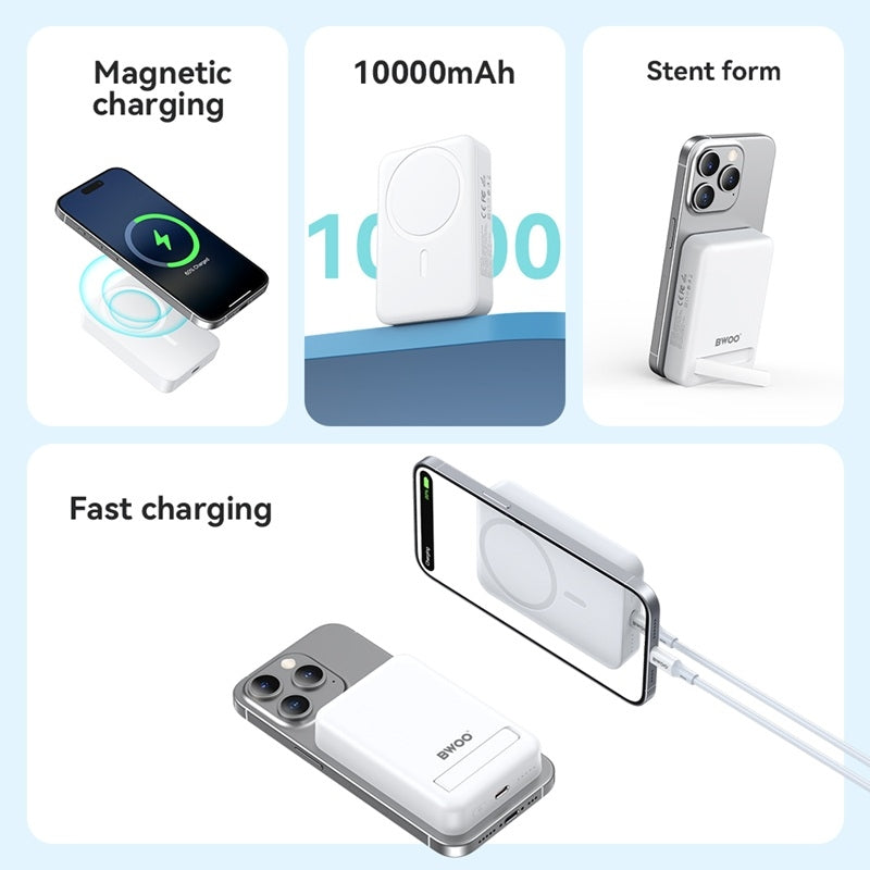 MagSafe kompatibel 10000Mah PD 20W Snabb trådlös Powerbank