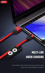 Magnetic 3in1 Lightning / USB-C 2.4Amp Laddningskabel -100cm