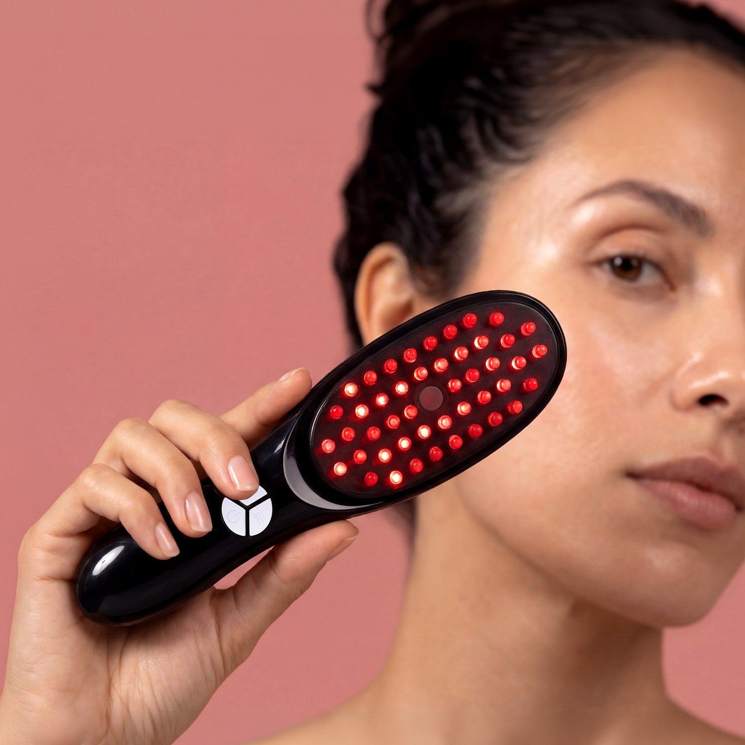 Marielle Hårbottenborste med LED-ljus, Ånga & Vibrationsmassage / Hårvårdsenhet