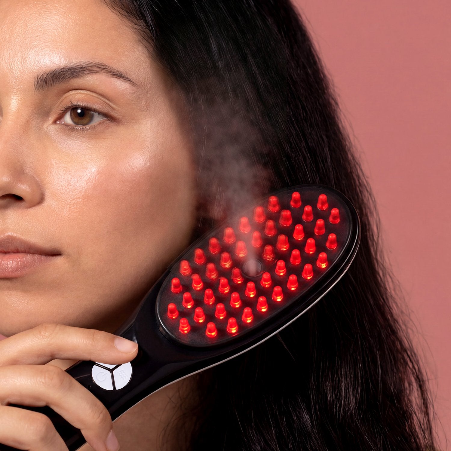 Marielle Hårbottenborste med LED-ljus, Ånga & Vibrationsmassage / Hårvårdsenhet
