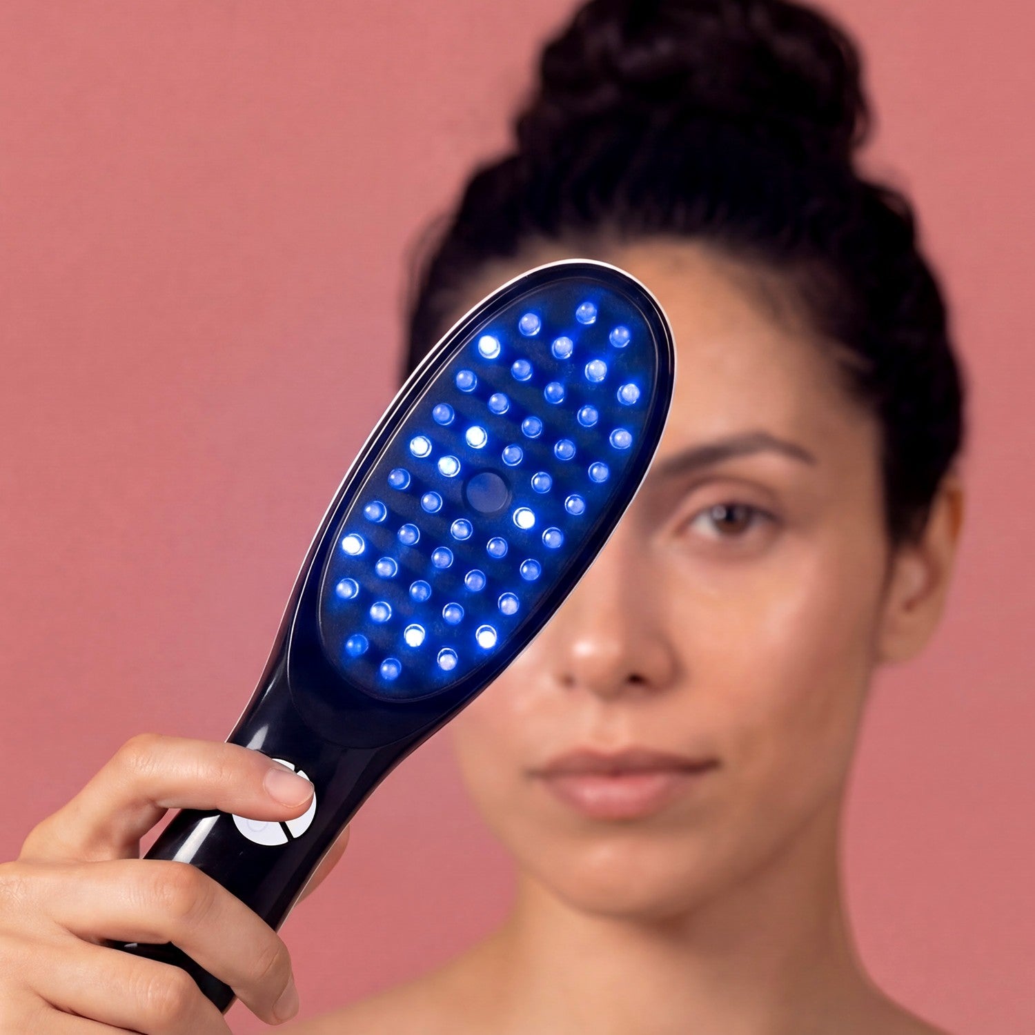 Marielle Hårbottenborste med LED-ljus, Ånga & Vibrationsmassage / Hårvårdsenhet