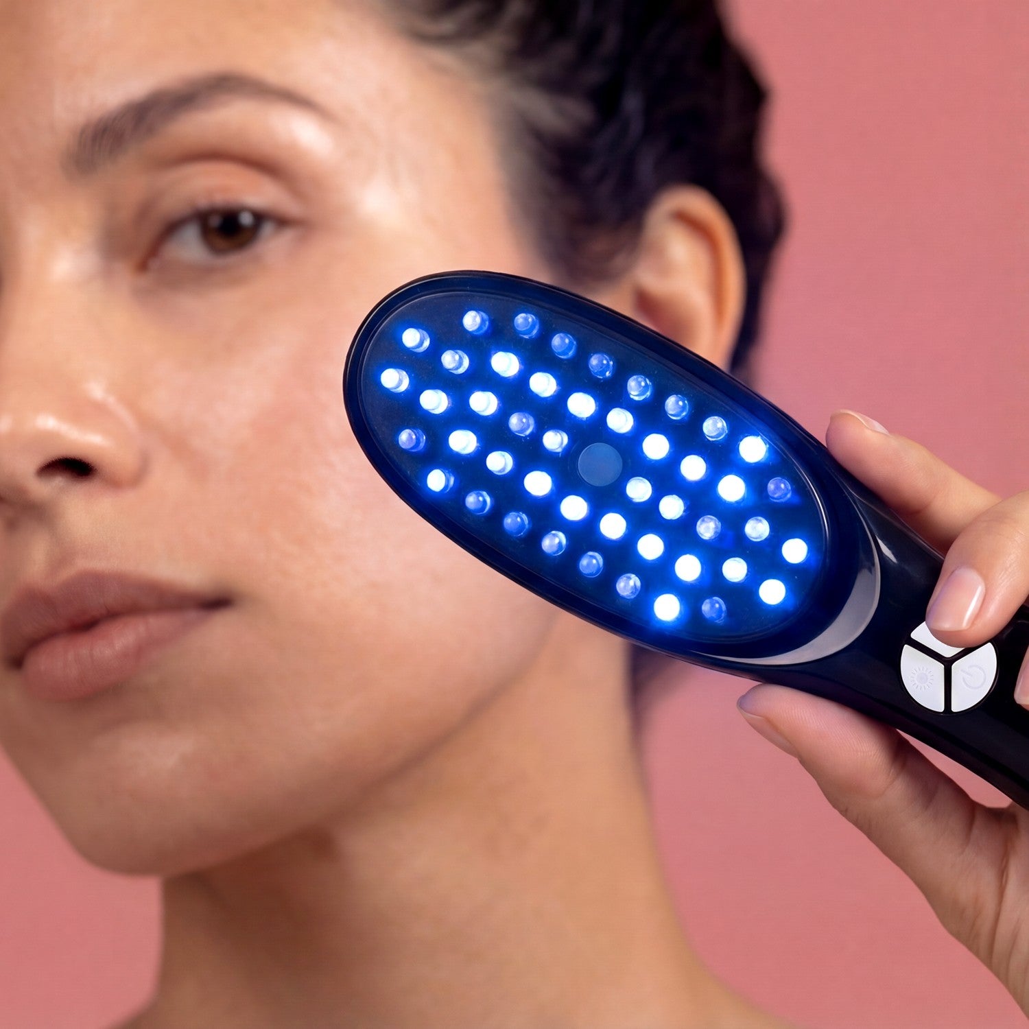 Marielle Hårbottenborste med LED-ljus, Ånga & Vibrationsmassage / Hårvårdsenhet